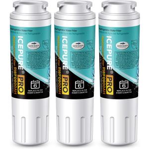 ICEPURE PRO UKF8001 NSF/ANSI 53&42 Certified Replacement Everydrop EDR4RXD1, Filter 4, Maytag UKF8001AXX UKF8001P, Whirlpool 4396395 WF-UKF8001 FMM-2 MPF15090 SGF-M9 Refrigerator Water Filter 3PACK