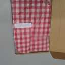 Boao 52 x 70 Inch Red White Plaid Ruffled Table Cloth Rectangle Cotton Gingham Floral Trim Tablecloth Vintage Farmhouse Checkered Table Cover for Home Weddings Picnic Holiday Party Decor