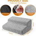 Silipull 6 Pcs 40d Density Foam Dog Ramp for Stairs, Portable 2-Step Modular Pet Ramp for Elderly Injured Pets, Non-Slip Lightweight Dog Stairs for Small Dogs Cats Grey Pet Ramps to Get on Couches