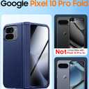 CENMASO Magnetic for Google Pixel 10 Pro Fold Case with Kickstand, Hinge Protection, Hidden Kickstand, Screen Protector, Slim Shockproof Phone Case for Pixel 10 Pro Fold (Blue)