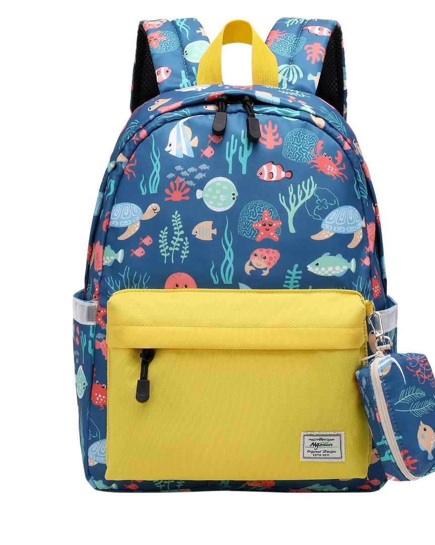 mygreen Toddler Backpack, Kids Backpack for Boys and Girls with Chest Strap