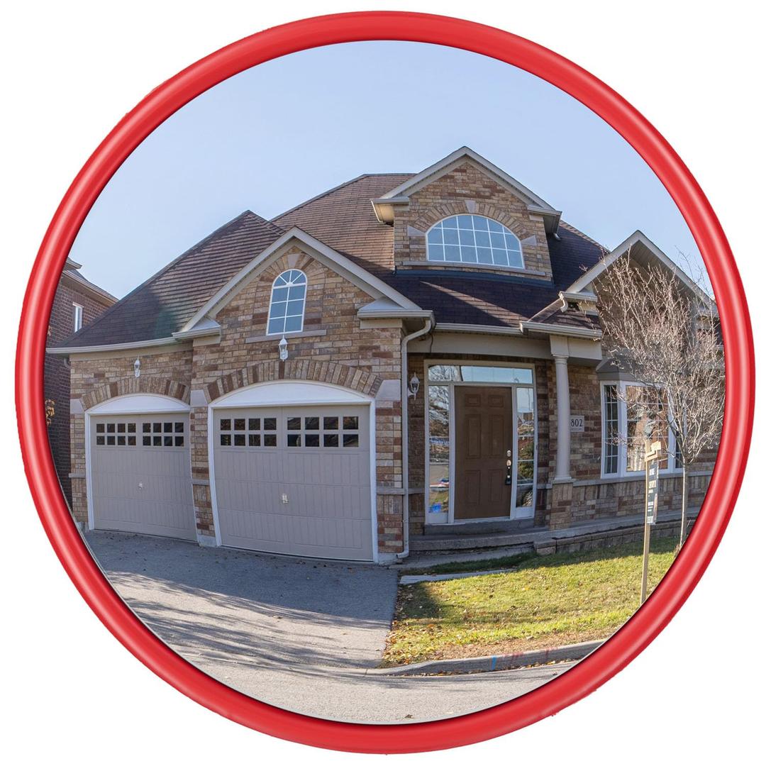 18" Convex Mirror - Wide Angle Clear View Indoor Security Mirror, Corner Mirrors with Adjustable Bracket for Garage, Warehouse, Driveway, Parking, Office & Traffic Safety