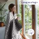 YnM 15lbs Weighted Blanket for Adults, Cotton Heavy Bed Throw Blanket with Cooling Glass Beads for All Season Use, Ideal for ~140lbs (48x72 Inches, Twin/Full, Light Grey)