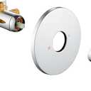 Taplong Round Single-Function Shower Handle Valve Trim Kit Bathroom Shower Valve Set Hot and Cold Mixer Wall Mount Shower Faucet Rough-In Valve-06161K (Polished Chrome)