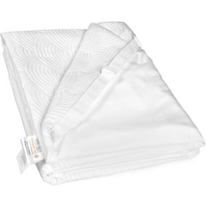 Zenzy 3" Twin Bamboo Mattress Topper Cover, Oeko-TEX Certified, Ultra-Soft Zippered Topper Protector with Adjustable Straps, Washable (Cover Only)