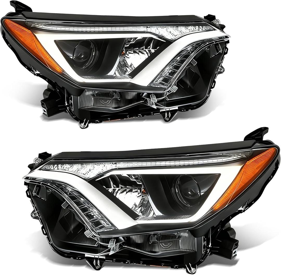 811500R080 811100R080 Left & Right Headlights Assembly Headlamps Replacement for Rav 4 2016 2017 2018 Driver & Passenger Side