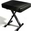 Piano Stool,Piano Bench,Keyboard Bench, Padded Cushion X-Style Height Adjustable 17.3''-19.9'', Piano Stool, Keyboard Chair, Black (Square Thickened Style), Thickened version