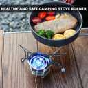 BESPORTBLE Portable Camping Gas Stove, Stainless Steel Mini Propane Burner for Outdoor Cooking, Lightweight Pocket-Sized Bbq Furnace for Hiking and Picnic