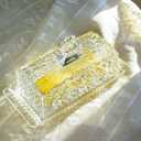 Crystal Covered Butter Dish,8inch Classic Glass 2-Piece Design Butter Keeper with Lid | Butter Holder | Dishwasher Safe