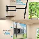Full Motion TV Mount for 65-120 Inch TVs, Max VESA 900600mm & 220lbs, Heavy Duty, Long Arm, Swivel, Tilt, Extension TV Wall Mount Bracket for Flat Curved TV, Fits 12/16/18/24 Wood Studs - HOME VISION