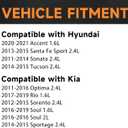 Ignition Coil Pack and Iridium Spark Plugs Set of 4 Compatible with Hyundai Sonata 2011-2014/Santa Fe Sport/Tucson & Kia Sorento 2012-2015/Optima/Sportage & More 2.4L L4, Replace OE# UF611, XP6203