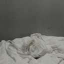 ARlinen 100% Cotton Waterbed Sheet Set with Attached Top and Bottom  Queen Size, Deep Pocket Fits Up to 15", White Solid