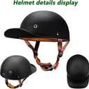 Baseball Motorcycle Half Helmet DOT Approved for Adults Universal Hat Style Helmet with Adjustable Quick Release Buckle Fits Bicycle Cruiser Scooter, Size: XXL