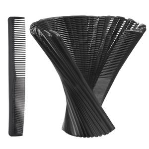 Hestya 36 Pack Hair Comb Bulk 7 Inch Carbon Fiber Cutting Comb All Purpose for Men Women Plastic Hairdressing Styling for Salon or Hotel Hair Care, Black