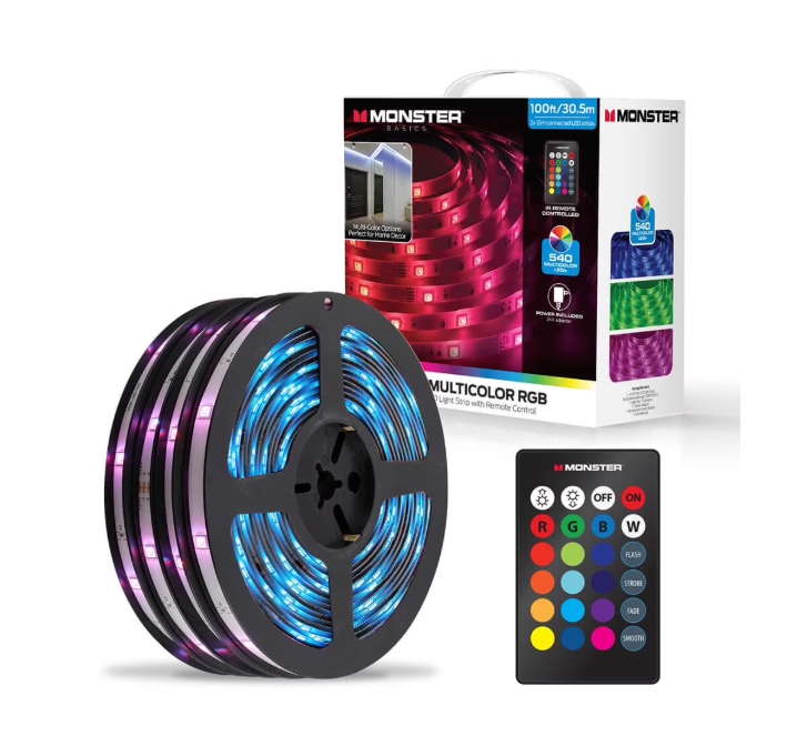 Monster IR 100FT LED Strip With Adapter