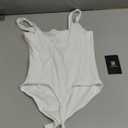 SUUKSESS Women Sexy Square Neck Thong Bodysuit Backless Sleeveless Tank Tops (Medium)