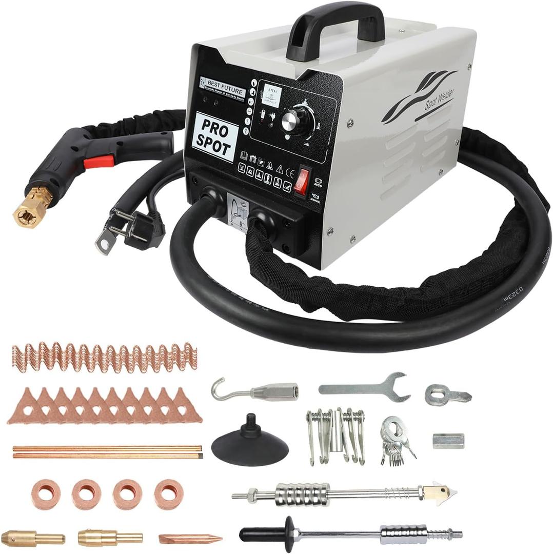 Spot Welder Dent Puller Machine Body Repair Dent Removal Tools 6 Models Dent Puller Welder 110V 3800A Car Dent Puller Smaller Welding Spot Stud Welder Dent Repair Kit Dent Remover Tool For Car/Trucks