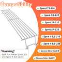 Grill Warming Rack for Weber Spirit Grill 7641 Warming Rack Spirit 300 Series, Grills with Front Control Knobs25'' Stainless Steel Grill Upper Rack for Weber Genesis Silver Gold B/C Grills