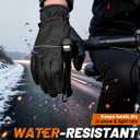 GXCROR Waterproof Winter Gloves for Men & Women, Touchscreen 3M Thinsulate Thermal Gloves for Skiing, Cycling, Snow Shoveling & Outdoor Work, Locked-in -20 Warmth (Small)