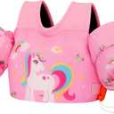 MoKo Toddler Swim Vest for Kids 13-30/20-50/22-66lbs, Swim Arm Floaties Cartoon Swimming Water Wings Pool Float Vests Sleeves Shoulder Straps Arm Band for Children Learn to Swim (Unicorn)