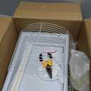 Small Bird Travel Cage - Lightweight Small Birds Starter Kit with Birdcages and Accessories Great for Parakeets Lovebirds Parrotlets Finches Canaries (White 11.8"L x 8.9"W x 15.3"H)