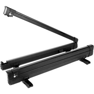 KUAT Switch Sturdy Universal Car Rooftop Crossbars Mounted Winter Sports Gear Clamshell Flip Down Quick Release Ski and Snowboarding Rack with Integrated Locks, Black, Switch 6-6 Skis