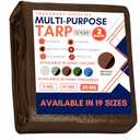 Large Waterproof Tarp - Heavy Duty 20 Mil Thick Poly Tarpaulin Ideal for Canopy Tents, Boats, RV or Pool Covers - Multipurpose Protective Tarps with Grommets for Indoor, Outdoor Use | 12' x 20' 2 Pack