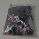 Ekouaer 2 Pack: Womens Pajamas Short Sleeve Sleepwear Tops and Capri Pants Pjs Print Pajama Sets (Medium, Black Flowers, Navy Blue)