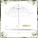 Dansydaisy 50 Pcs Wedding Favors for Guest Umbrella Gifts Bulk 52 Inch Large Dome Rain Windproof Stick Umbrellas with Thank You Tags and Rope Guest Souvenirs for Wedding Party Bridal Favors