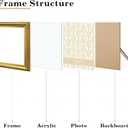 VIOLABBEY 6x6 Picture Frame Gold, Vintage Photo Frame for Wall or Tabletop Display, Classic Design for Office Home Decor, Fits 6x6 Pictures