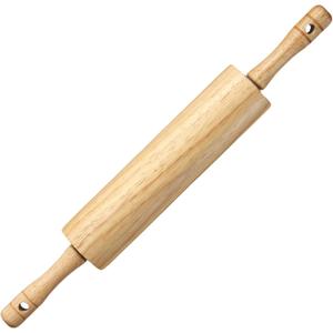 KARRYOUNG Rubber Wood Rolling Pin for Baking, Kitchen Dough Roller With Handles, Rodillo Para Masa, Rolling Pin for Dough, Pizza,Bread, Fondant & Tortilla