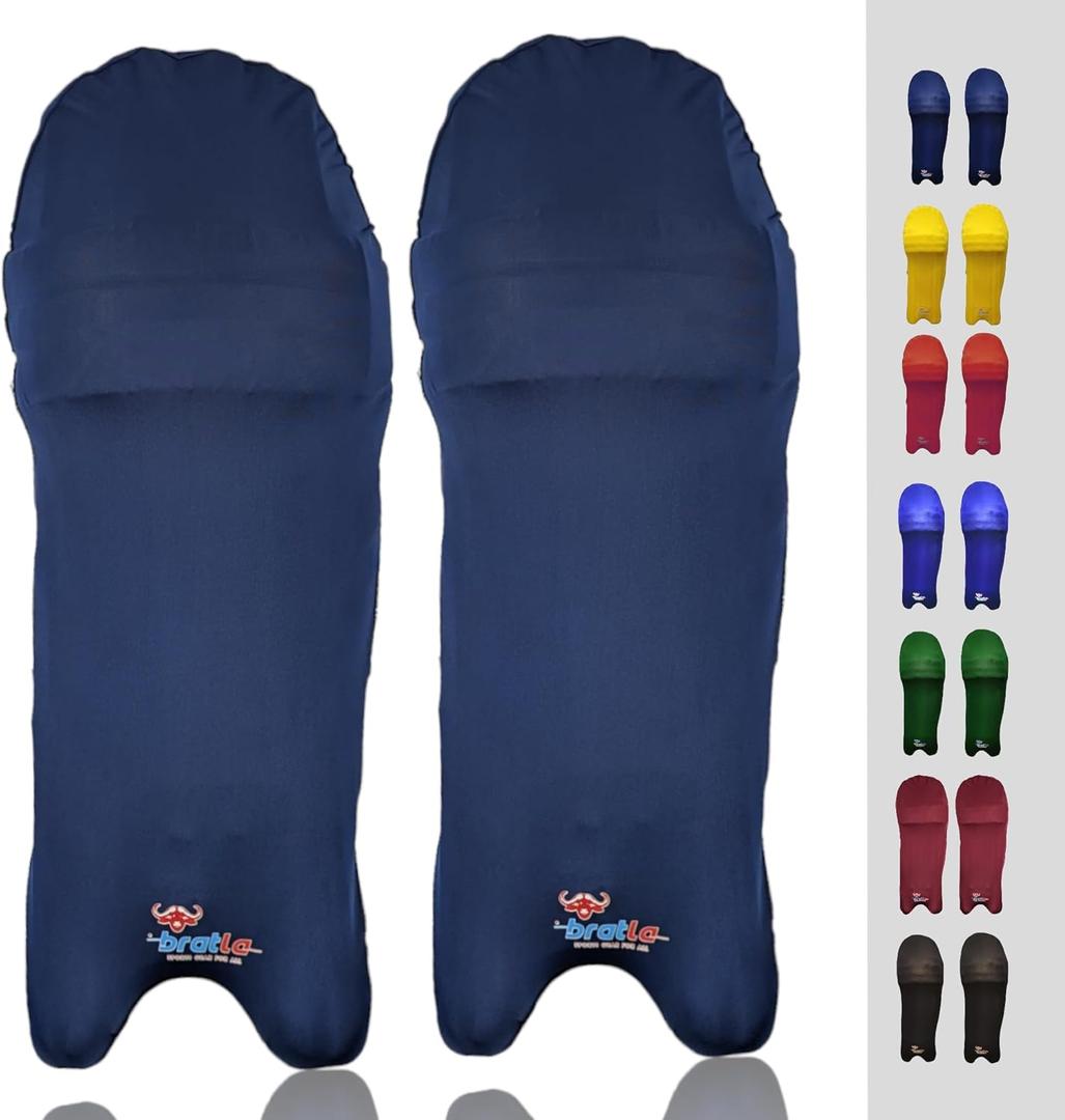 Cricket Batting Pads Covers Color Fit Neatly on Legguards Easily Put On (Navy)