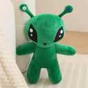 OSOCU 13.5in Adorable Green Alien Plush Toy | Ultra-Soft Stuffed Figure | Great for Home & Room Decoration | Ideal Birthday/Halloween for All Genders | a Must-Have for Sci-Fi Lovers