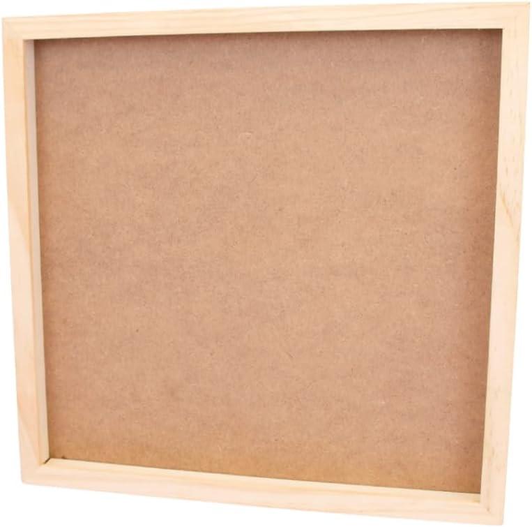 Craftelier - Wooden Shadow Box Frame 12"x12"  Natural Wood Display Frame with 2.8 cm Depth for Scrapbooking Layouts | High-Transparency Acetate Cover | Ready to Hang or Customize