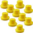 Mapleza Professional Top Hat Blitz Gas Can Cap, Yellow - Universal Spout Replacement with Venting for 1 & 2 Gallon Gasoline Can, Pack of 10