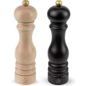 Peugeot Paris U'Select Zirlion Salt And Pepper Mill 9" Set, Natural And Chocolate