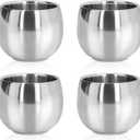 4Pcs Stainless Steel Coffee Cup, Camping Cup Coffee Mugs Tea Cups Double Walled Insulated Coffee Mug Reusable Metal Espresso Cup Mug Tea Cups