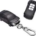 for Honda Key Fob Cover Key Shell Upgraded Version with lamp, Compatible with Honda Accord Civic CRV Pilot Odyssey Passport Smart Remote Key - Black