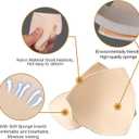 TOPBINE Bra Pads Inserts, Removable Sports Bra Inserts Bra Cups Inserts Padded Bra Inserts for Women's Bikini Top Swimsuit (Beige, M)