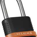 WULALACK Heavy Duty Outdoor Combination Lock with 1-1/2-Inch-Long Shackle, Weatherproof Combo Lock for GateFenceShed
