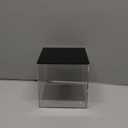 Fully Assembled Acrylic Display Case with Black Base, Clear Cube Dustproof Acrylic Display Box for Collectibles, Alternative Glass Case with Black Stand for Display, 6x6x6Inch