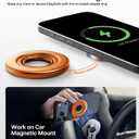 TORRAS 2025 Flagship Magnetic Phone Grip Ring Holder Kickstand [2-Sided Magnetic] [360 Rotation] Fit for MagSafe Accessories for iPhone 17 16 15 14 13 12 11 Samsung, Google, Orange