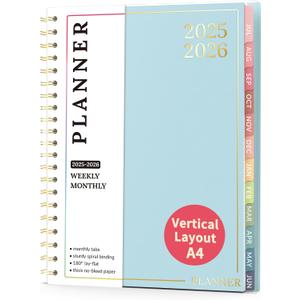 Teacher Planner 2025-2026, Forvencer Academic Planner from Jul 2025 - Jun 2026, 8.5"x11", Weekly & Monthly Calendar Planning Book with 7 Periods, School Lesson Agenda with Subjects, Pastels Teacher Student Supplies, Month Tabs, Blue