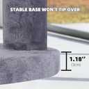 AIWIKIDE 24" Scratching Post, Interactive Cat Scratcher, with Perch & Plush Toy, Sturdy Weighted Base, Grey