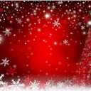 10X8ft Soft Fabric Winter Red and Christmas Tree Backdrop for Photography Snowflake Bokeh Photo Background Banner Studio Props Christmas Party Decorations Supplies (10ft by 8ft)