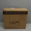 Vinyl Record Players Vintage Turntable with Speakers Belt-Driven Turn Tables Support 3-Speed, Bluetooth Wireless Playback, Headphone, AUX-in, RCA Line LP Phonograph Auto Stop Retro Black