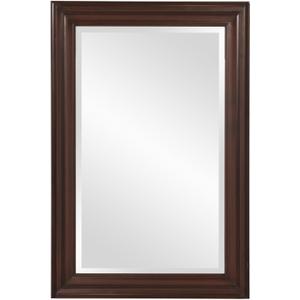 Howard Elliott Collection George Rectangular Chocolate Brown Wall Mirror, Rectangle Hanging Wood Framed Vanity Mirrors for Home Decor, Living Room, Bathroom, Bedroom, or Hallway, 24 x 36 Inch