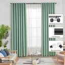 Heavy Duty Double Curtain Rods 72-144 Inches, Telescoping Drapery Rods with Clear Round Finials 1 Inch Front and 5/8 Inch Diameter Back Double Window Rod, Matte Black
