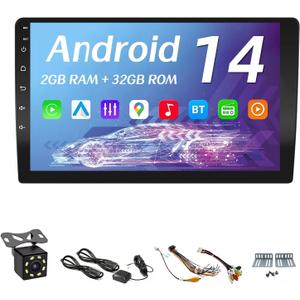 10 Inches Double Din Car Stereo, Apple CarPlay Screen, 2G+32G, Bluetooth Android Auto Screen with Backup Camera, Touch Screen, WiFi, Mirror Link, HiFi, GPS, FM 10 Inches Double Din Car Stereo, Apple CarPlay Screen, 2G+32G, Bluetooth Android Auto Screen with Backup Camera, Touch Screen, WiFi, Mirror Link, HiFi, GPS, FM