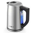 Electric Kettle Temperature Control, 1.7L Electric Kettle with 6 Temperature Settings, 1500W Cordless Hot Water Boiler Heater, Strix Thermostat, Touch Control, Auto-Shutoff/Boil-Dry Protection